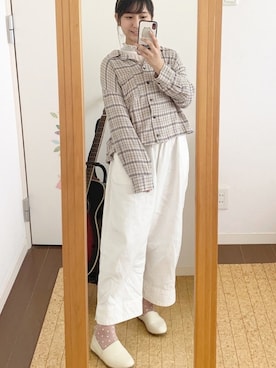 「PAGEBOY」｜「アイテム（スリッポン）」を使った、やさい🥑さん（レディース・155cm）の春コーディネート