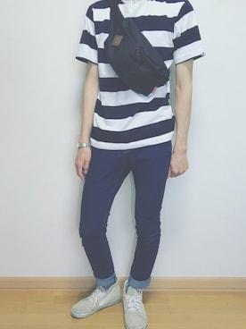 「REMIX（リミックス）のアイテム（腕時計）」を使った、ぬ っ き ーさん（メンズ・180cm）の春コーディネート