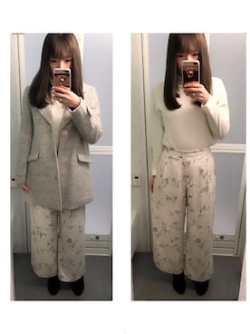 「春物」｜「アイテム（ダウンジャケット/コート）」を使った、annaさん（レディース・160cm）の冬コーディネート