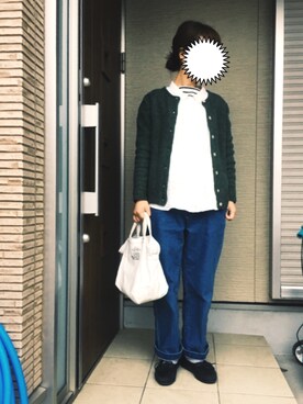 「LBC（エルビーシー）のフローナンバースモールトート      （トートバッグ）」を使った、machikoさん（レディース・155cm）の冬コーディネート