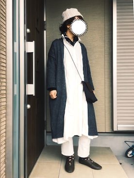 「SUN VALLEY（サンバレー）のアイテム（帽子）」を使った、machikoさん（レディース・155cm）の春コーディネート