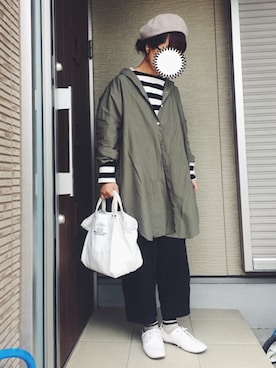 「無印良品（ムジルシリョウヒン）のアイテム（チュニック）」を使った、machikoさん（レディース・155cm）の秋コーディネート