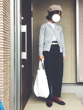 「Piedi Nudi（ピエディヌーディ）のアイテム（パンプス）」を使った、machikoさん（レディース・155cm）の秋コーディネート
