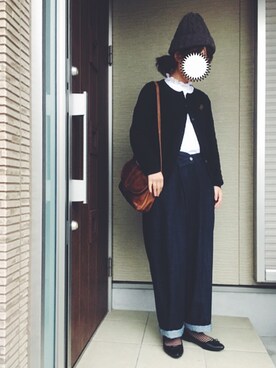 「Piedi Nudi（ピエディヌーディ）のアイテム（パンプス）」を使った、machikoさん（レディース・155cm）の秋コーディネート