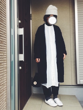 「SUN VALLEY（サンバレー）のアイテム（帽子）」を使った、machikoさん（レディース・155cm）の冬コーディネート