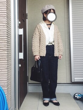 「Piedi Nudi（ピエディヌーディ）のアイテム（パンプス）」を使った、machikoさん（レディース・155cm）の春コーディネート