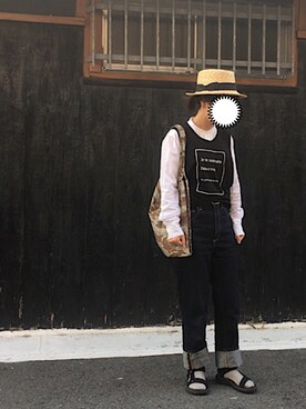 「ina-（イナ）のアイテム」を使った、machikoさん（レディース・155cm）の夏コーディネート