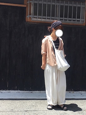 「ina-（イナ）のアイテム」を使った、machikoさん（レディース・155cm）の夏コーディネート