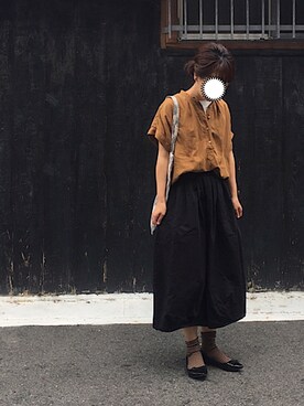 「Piedi Nudi（ピエディヌーディ）のアイテム（パンプス）」を使った、machikoさん（レディース・155cm）の夏コーディネート