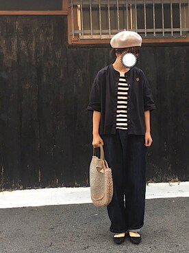 「Piedi Nudi（ピエディヌーディ）のアイテム（パンプス）」を使った、machikoさん（レディース・155cm）の秋コーディネート