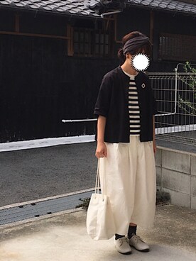 「無印良品」｜machikoさん（レディース・155cm）の秋コーディネート