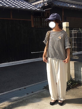 「Piedi Nudi（ピエディヌーディ）のアイテム（パンプス）」を使った、machikoさん（レディース・155cm）の秋コーディネート