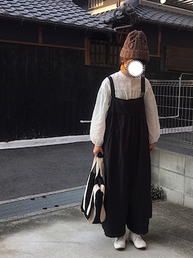 「SO（エスオー）のアイテム（オールインワン・サロペット）」を使った、machikoさん（レディース・155cm）の秋コーディネート