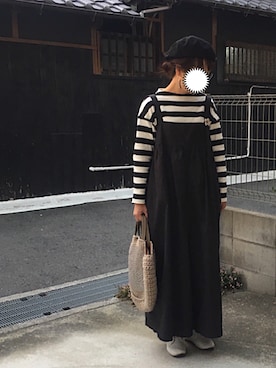 「SO（エスオー）のアイテム（オールインワン・サロペット）」を使った、machikoさん（レディース・155cm）の秋コーディネート