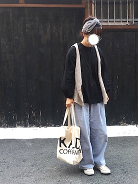 「UNIQLO（ユニクロ）のソフトコットンギャザーブラウス（7分袖）（シャツ/ブラウス）」を使った、machikoさん（レディース・155cm）の秋コーディネート