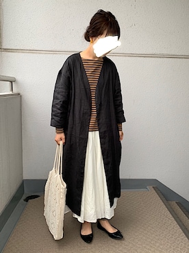 「Piedi Nudi（ピエディヌーディ）のアイテム（パンプス）」を使った、machikoさん（レディース・155cm）の春コーディネート