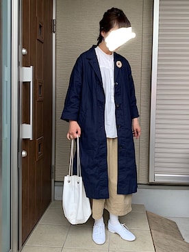 「UNIQLO（ユニクロ）のソフトコットンギャザーブラウス（7分袖）（シャツ/ブラウス）」を使った、machikoさん（レディース・155cm）の春コーディネート