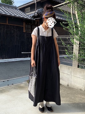 「SO（エスオー）のアイテム（オールインワン・サロペット）」を使った、machikoさん（レディース・155cm）の秋コーディネート