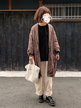 「haco!（ハコ）のアイテム（その他アウター）」を使った、machikoさん（レディース・155cm）の秋コーディネート