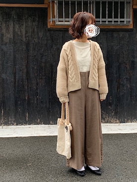 「Piedi Nudi（ピエディヌーディ）のアイテム（パンプス）」を使った、machikoさん（レディース・155cm）の冬コーディネート