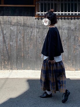 「LibertyDoll（リバティードール）のクラシカルな”おじ靴”レースアップダンスシューズ（ドレスシューズ）」を使った、machikoさん（レディース・155cm）の春コーディネート