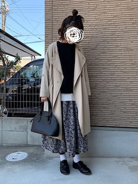 「URBAN RESEARCH（アーバンリサーチ）のアイテム（トレンチコート）」を使った、machikoさん（レディース・155cm）の春コーディネート