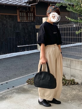 「LibertyDoll（リバティードール）のクラシカルな”おじ靴”レースアップダンスシューズ（ドレスシューズ）」を使った、machikoさん（レディース・155cm）の夏コーディネート