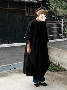 「SVEC（シュベック）のカンフーシューズ kung fu Shoes / ストラップパンプス（バレエシューズ）」を使った、machikoさん（レディース・155cm）の秋コーディネート