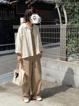 「Java（ジャバ）のアイテム（オールインワン・サロペット）」を使った、machikoさん（レディース・155cm）の春コーディネート