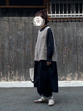 tumugu(ツムグ)のベストを使った人気ファッションコーディネート - WEAR