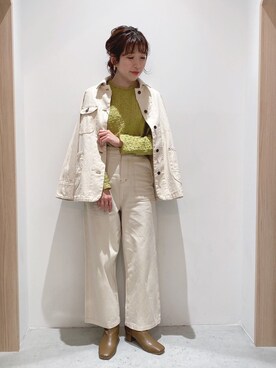 「POU DOU DOU（プードゥドゥ）のアイテム（ブルゾン）」を使った、tsujiさん（レディース・153cm）の冬コーディネート