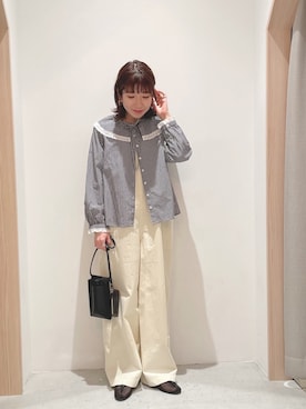 「POU DOU DOU（プードゥドゥ）のアイテム（サロペット/オーバーオール）」を使った、tsujiさん（レディース・153cm）の春コーディネート