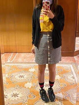 「国潮」｜「アイテム（ジャケット/アウター）」を使った、MadMag Yan🐽さん（レディース・157cm）の秋コーディネート