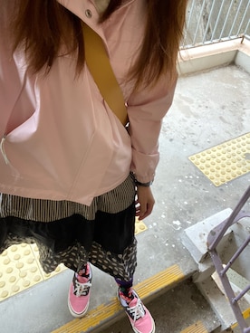 「AIGLE（エーグル）のアイテム（ジャケット/アウター）」を使った、MadMag Yan🐽さん（レディース・157cm）の春コーディネート