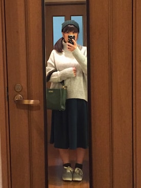 「Honeys（ハニーズ）のアイテム（スリッポン）」を使った、greenさん（レディース・155cm）の秋コーディネート