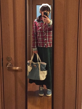 「LIME.INC（ライム）のアイテム（帽子）」を使った、greenさん（レディース・155cm）の秋コーディネート