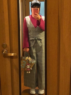 「アイテム（インテリア、ホワイト系）」を使った、greenさん（レディース・155cm）の春コーディネート