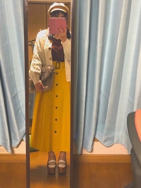 「Honeys（ハニーズ）のアイテム（クラッチバッグ）」を使った、greenさん（レディース・155cm）の冬コーディネート