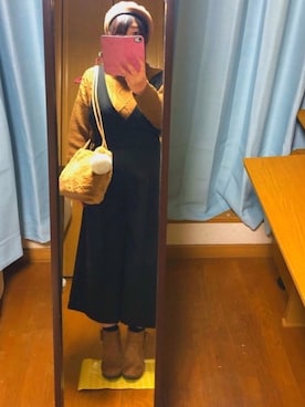 「INGNI（イング）のアイテム（オールインワン・サロペット）」を使った、greenさん（レディース・155cm）の冬コーディネート
