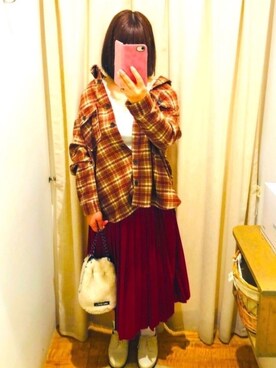 「ドレスシューズ」｜「アイテム（キャミソール）」を使った、greenさん（レディース・155cm）の冬コーディネート