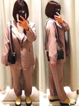 「FUN.TRINITY（ファン トリニティー）のアイテム」を使った、greenさん（レディース・155cm）の秋コーディネート