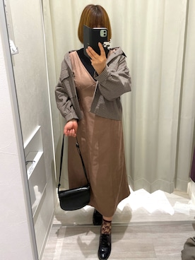 「apres jour（アプレジュール）のアイテム（ブルゾン）」を使った、greenさん（レディース・155cm）の冬コーディネート