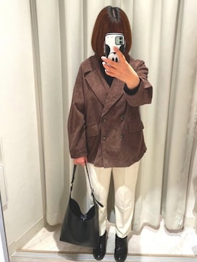 「ジャケット」｜「アイテム（食器/キッチン）」を使った、greenさん（レディース・155cm）の冬コーディネート