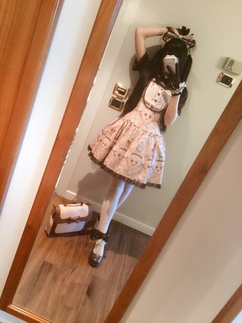 「夢展望のアイテム（バックパック/リュック、ピンク系）」を使った、Yukoooooo:oさん（レディース・158cm）の春コーディネートの1枚目の写真