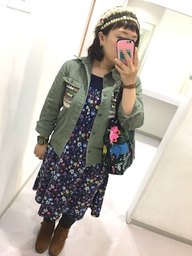 「ojaga design（オジャガデザイン）のアイテム（アクセサリー）」を使った、きのぴーさん（レディース・158cm）の秋コーディネート