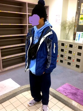 「staple（ステイプル）のアイテム」を使った、fuugaさん（メンズ・170cm）の冬コーディネート