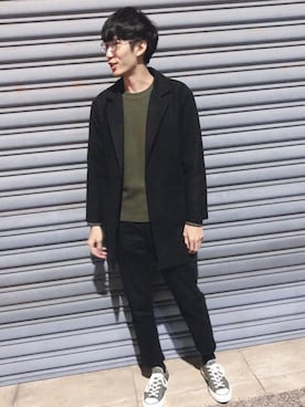 「5（ファイブ）のアイテム（パンツ）」を使った、hooxnnさん（メンズ・174cm）の秋コーディネート
