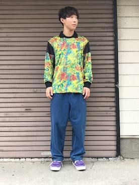 「スポーツ」｜「アイテム（ポロシャツ）」を使った、古着屋 O.WELLさん（メンズ・170cm）の夏コーディネート