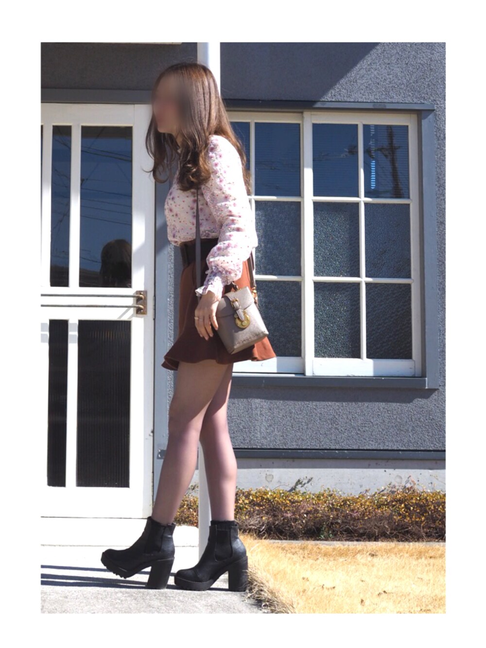 「H&M、Lily Brown、dholic、おしゃれさんと繋がりたい、ピンクコーデ、snidel、休日スタイル、outfit、春コーデ、シンプルコーデ」｜「LILY BROWNのアイテム（シャツ/ブラウス、ピンク系）」を使った、moeÜさん（レディース・158cm）の春コーディネートの1枚目の写真