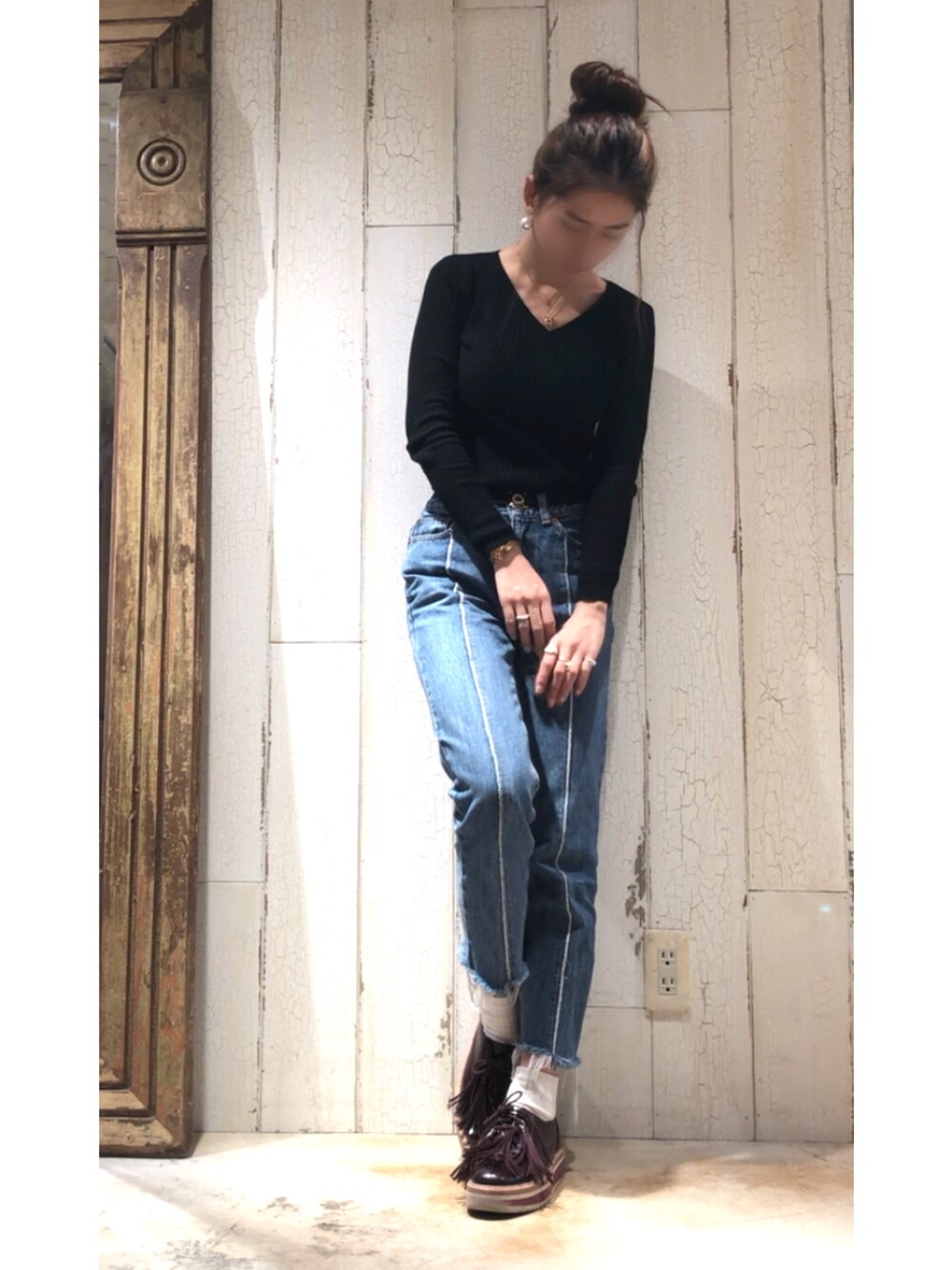 「カジュアル、オトナカジュアル、dholic、Mira owen、ZARA、春、black、ootd、ハンドメイド、おだんごヘアー」｜「🍓Instagram🍓のアイテム（その他、その他）」を使った、moeÜさん（レディース・158cm）の春コーディネートの1枚目の写真
